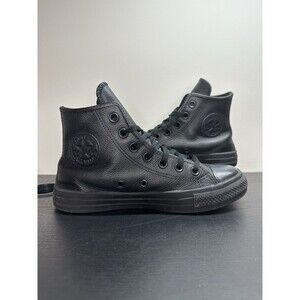 Converse Chuck Taylor All Star Hi Trainers Black Leather US Mens 4 Wo 6 135251C